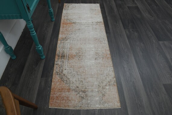 2.1 x 5.8フィート、トルコ製ラグ、ヴィンテージラグ、ウシャックラグ