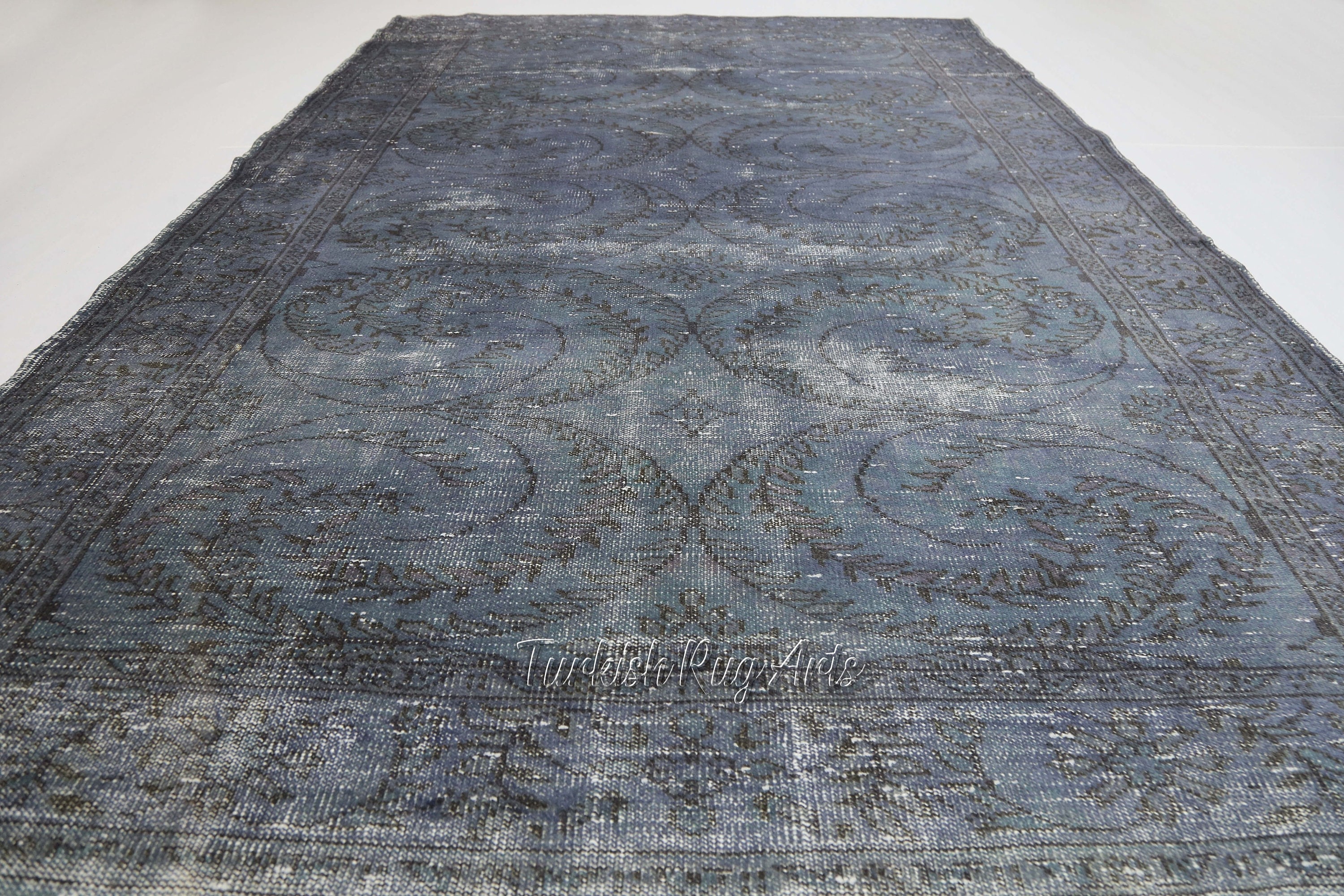 6x9.4 ft TURKISH DARK BLUE Area Rug Area Rug Vintage Rug Etsy