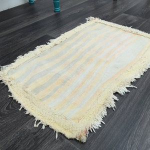1.5x2.5 Ft, Vintage Door Mat, Bath Mat, Area Vintage Rug, Doormat Rug, Turkish Rug, Oushak Rug, Throw Rug, Small Rug, Wool Handmade Rug