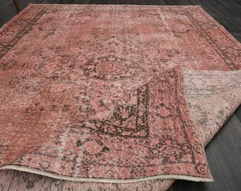 7x10.3フィート、ヴィンテージラグ、トルコラグ、OUSHAKラグ