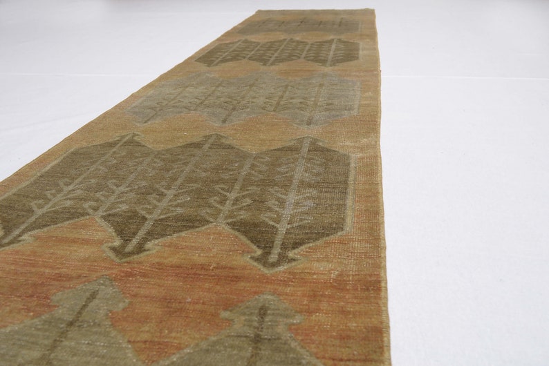 Handmade Rug 2x8.9 ft Vintage Rug Vintage Rug Boho Rug Oushak Rug Rug Runner Decor Rug TURKISH RUG RUNNER Wool Rug Hallway Rug