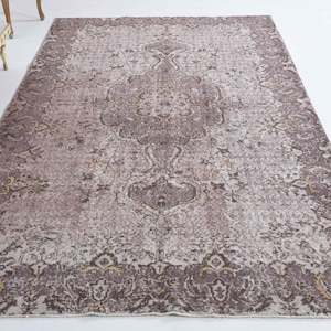 5.4x9.1 ft, TURKISH Rug, VINTAGE Rug, OUSHAK Rug, Large Area Rug, Handmade, Wool Rug, Dining Room Rug, Farmhouse Decor, Brown Carpet