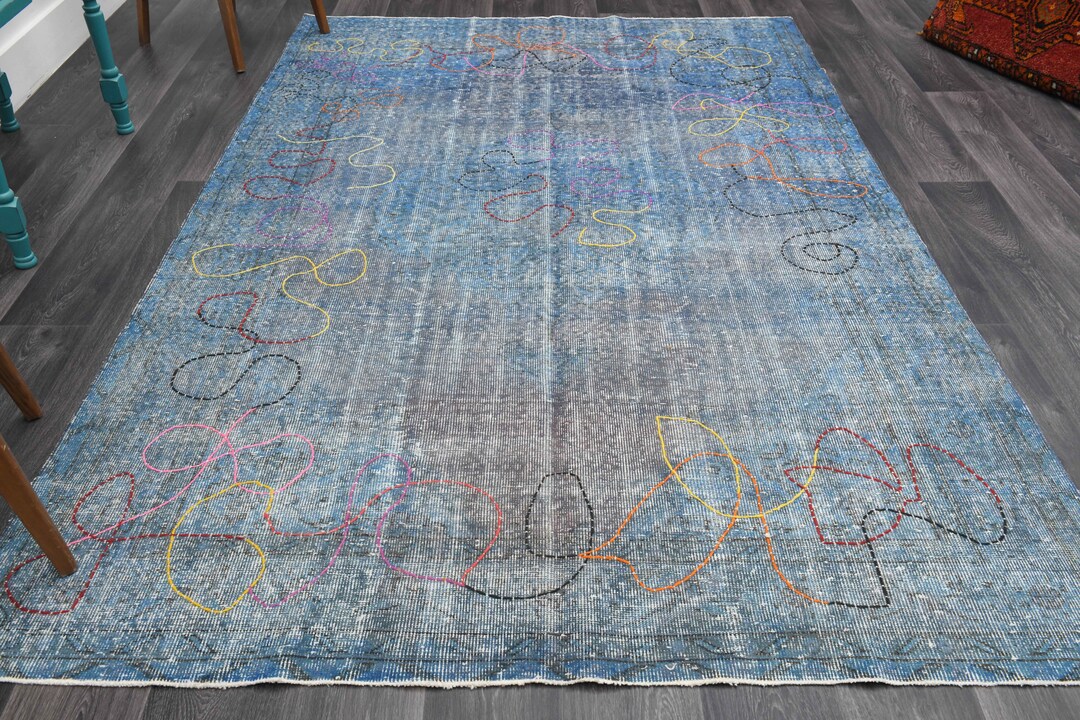 6.1x9.3 Ft, TURKISH Rug, VINTAGE Rug, Oushak Rug, Area Rug