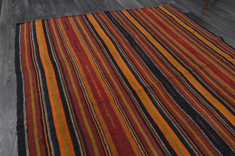 4.7x6.9 Ft, TURKISH KILIM Rug, Vintage Rug, Oushak Rug, Flatweave Rug