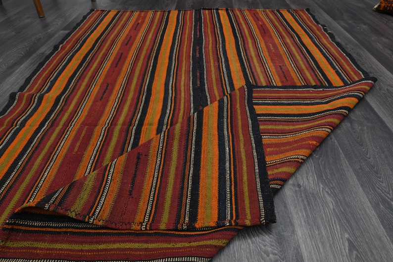 4.7x6.9 Ft, TURKISH KILIM Rug, Vintage Rug, Oushak Rug, Flatweave Rug