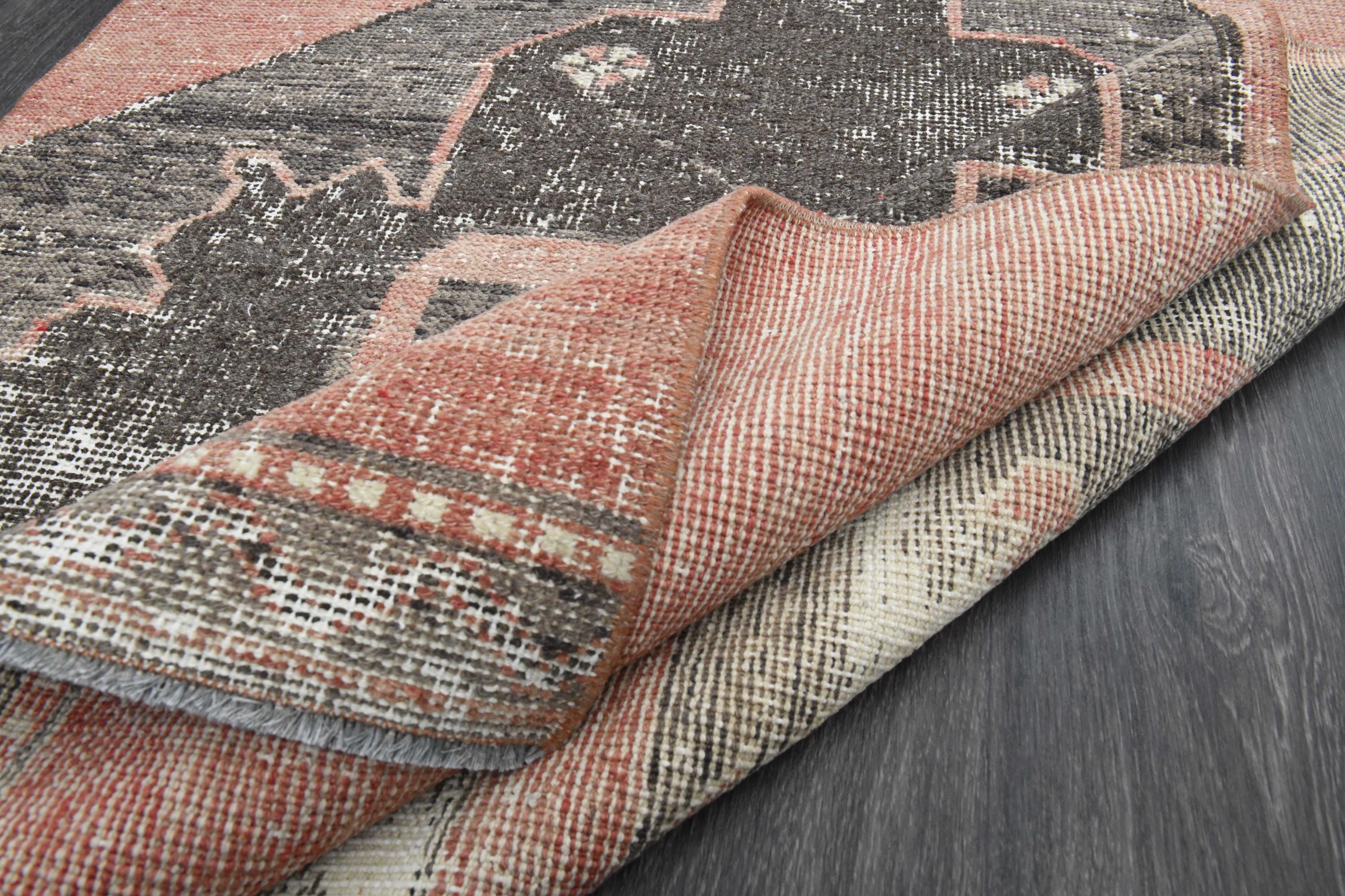 3.4x11.7フィート、廊下用ランナーラグ、階段装飾ランナー、トルコ製