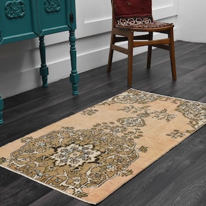 2.6x4.6 Ft, TURKISH Rug, Vintage Rug, Oushak Rug, Wool Rug, Handmade Rug, Bath Mat, Door Mat, Farmhouse Decor, Runner Rug, Small Rug, Carpet