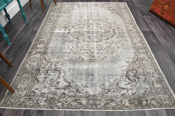 6.2 x 9.2フィート、パステル、トルコ製ラグ、エリアラグ、リビング