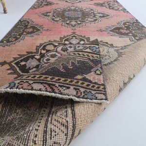 2.9x12.4 ft, Turkish Runner, Vintage Runner, Oushak Runner, Handmade Rug, Wool Rug, Boho Decor, Farmhouse Decor, Bohemian, Oriental Carpet