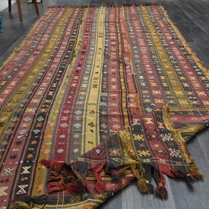 4.9 x 6.7フィート、トルコキリムラグ、ヴィンテージラグ