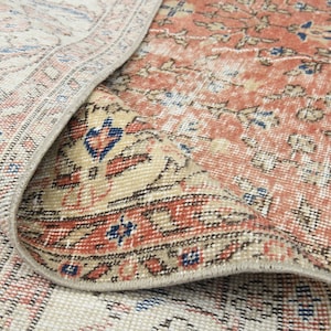 9.2x11.8 ft, TURKISH Rug, VINTAGE Rug, OVERSIZED Rug, Area Rug, Oushak Rug, Handmade Rug, Wool Rug, Red Carpet, Bohemian Rug, Floral Rug
