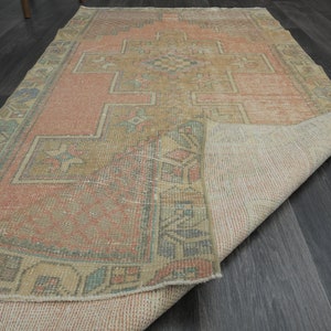 3.4x8.7 ft, Turkish Vintage Runner, Wool Rug, Handmade Rug, Oushak Runner, Bohemian, Farmhouse Decor, Hallway Runner, Kitchen Rug, Carpet