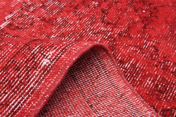 48×99 ボルドーカラー エスニックな雰囲気 トルコヴィンテージラグ 48