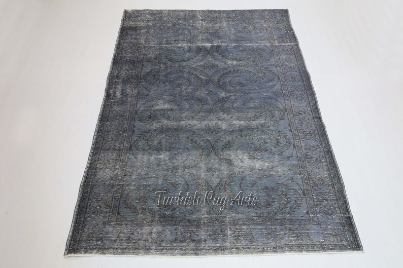 6x9.4 Ft TURKISH DARK BLUE Area Rug Area Rug Vintage Rug Etsy