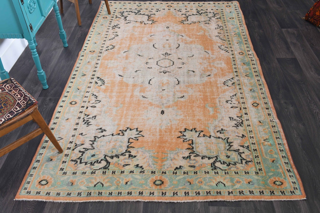 5.9x9.6 Ft, TURKISH Rug, ORIENTAL, VINTAGE Rug, Oushak Rug, Area Rug, Wool, Living Room Rug, Turkey Rug, Handmade, Rustic, Orange Carpet - Etsy 5.9x9.6 Ft, TURKISH Rug, ORIENTAL, VINTAGE Rug, Oushak Rug, Area Rug, Wool, Living Room Rug, Turkey Rug, Handmade, Rustic, Orange Carpet - Etsy