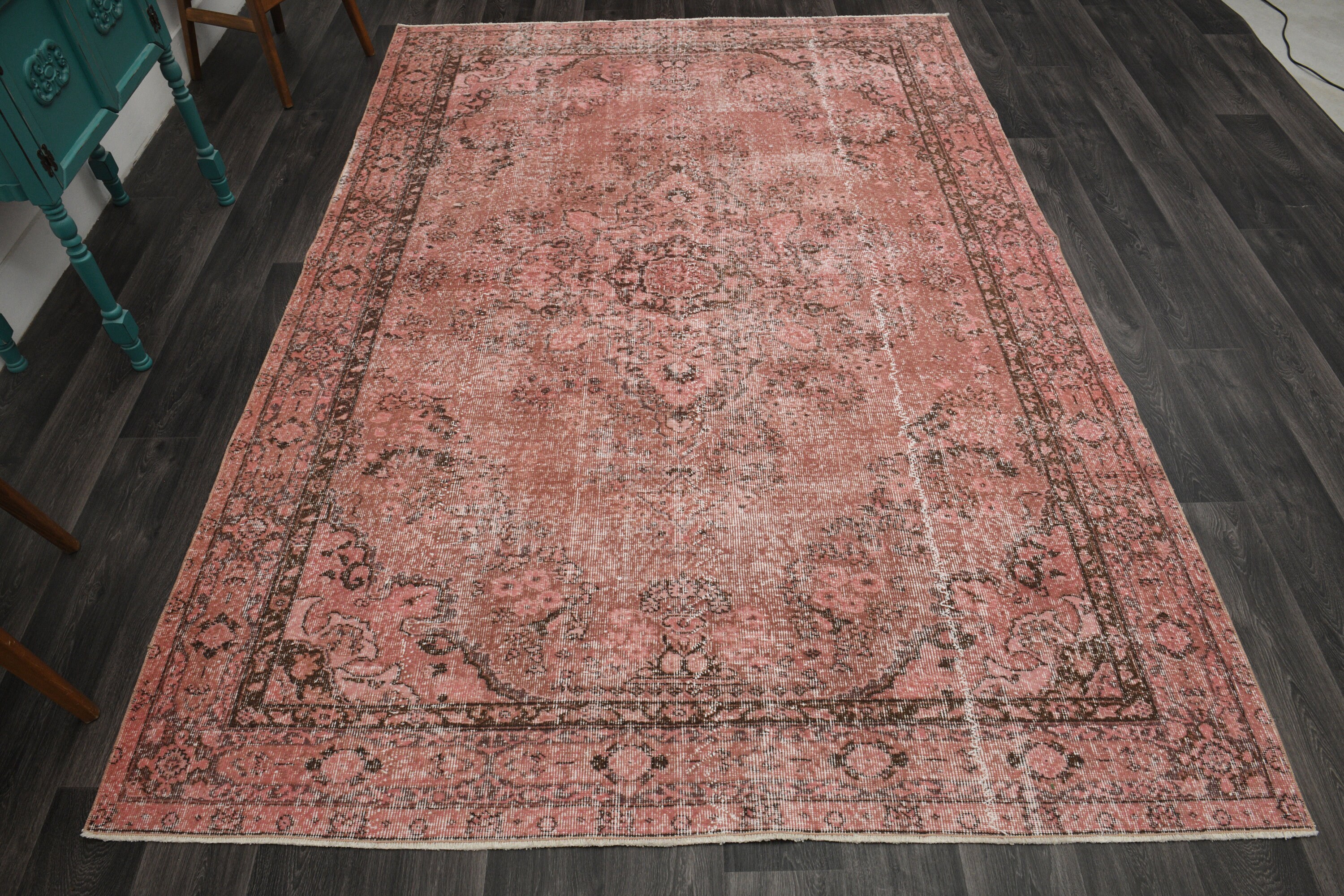 くすみピンクスモールラグ　ヴィンテージラグ　トルコラグ ヴィンテージラグ スモールラグ トルコラグ くすみピンクスモールラグ