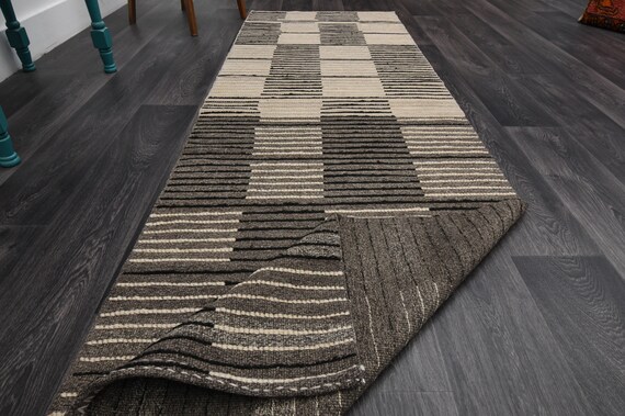 2.9 x 9.4フィート、トルコキリムランナー、ヴィンテージランナー、ウ