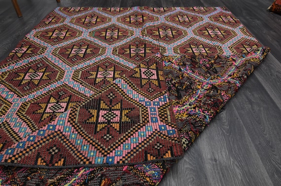 5.1 x 7.2フィート、トルコキリムラグ、ヴィンテージラグ