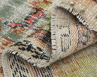 5 x 8フィート、トルコラグ、オリエンタルラグ、ヴィンテージラグ