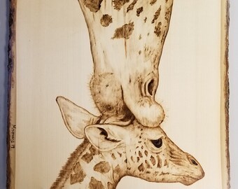 Baby Giraffe Wood Burning