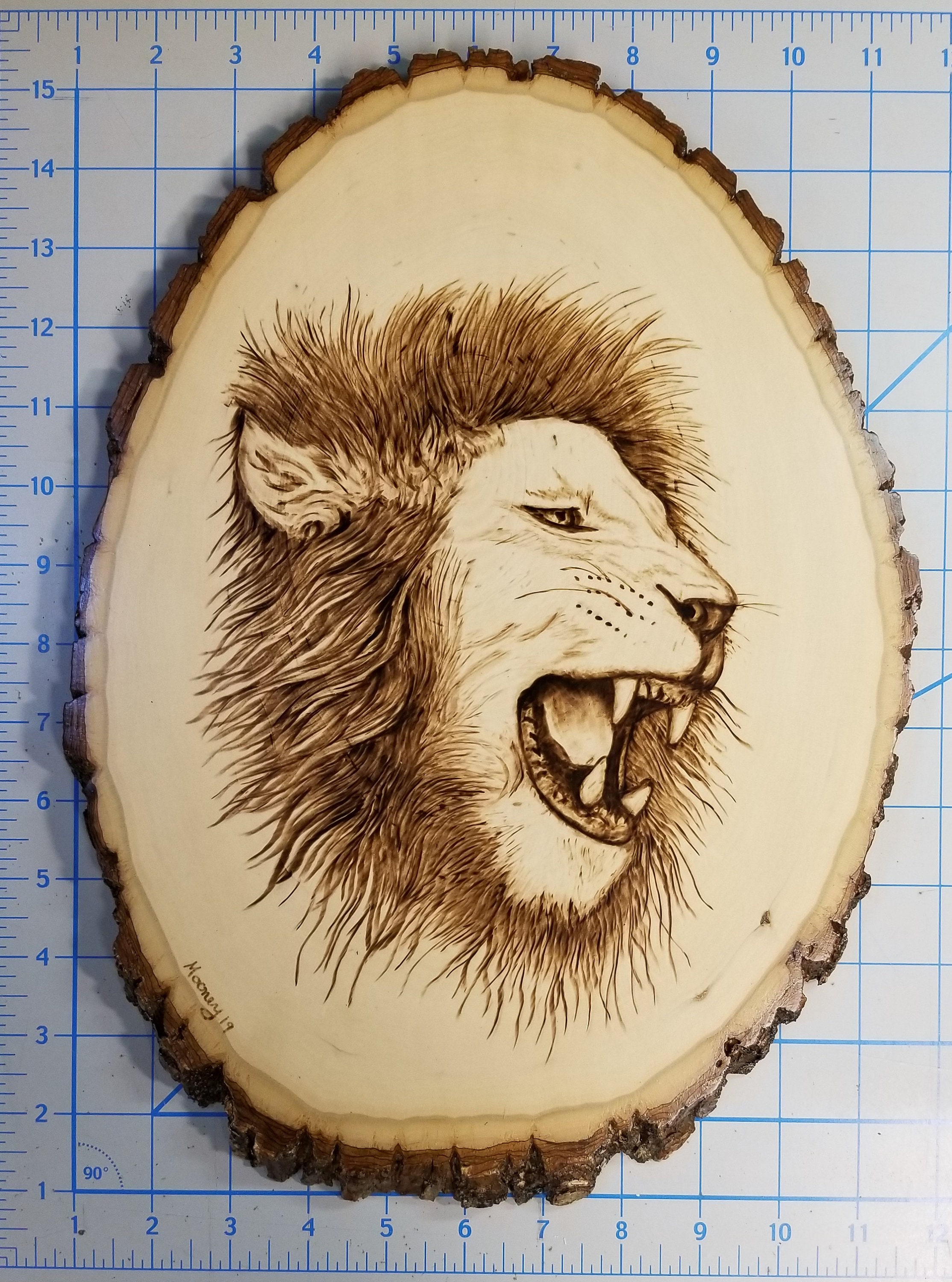 ウッドバーニングアート　ライオンの子供 Lion Wood Burning - Etsy