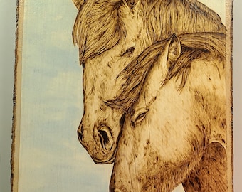 Horses Wood Burning
