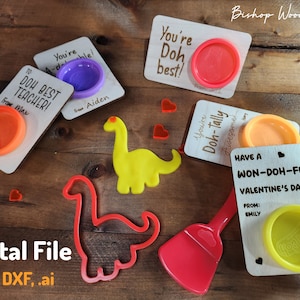 Play-Doh Valentine&#39;s Day Cards - Laser Digital Cut File