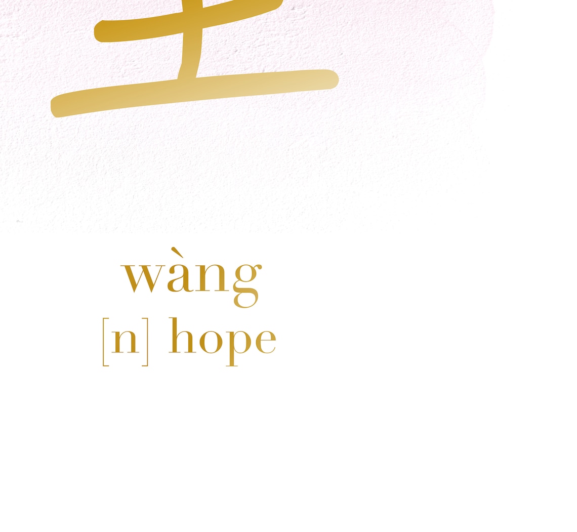 HOPE Chinese Character Downloadable Art Print Poster Gift for Her