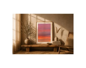 Lámina decorativa de cielo nublado para imprimir, fotografía atmosférica de nubes, decoración neutra para dormitorio (descarga digital)