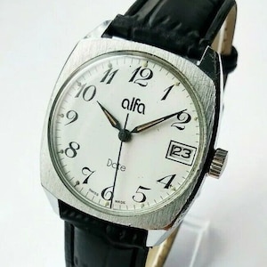Vintage Swiss watch ALFA Mens Wrist Watch  (cal. AS/ST 1950/51)  Swiss Made 17 Jewels 1960s