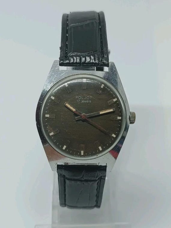 Vintage Wrist watch POLJOT Mechanical Men's Soviet Watch. USSR 1970s
