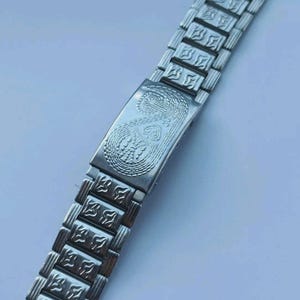 RARE Watch Bracelet USSR Stainless Steel 1970&#39;s USSR Beautiful Abstraction 14 mm Good Condition