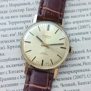 Vintage Swiss Watch SPENDID 2000 SUPERFLAT  17 Jewels Mens  Mechanical Wristwatch  Ultra slim   Swiss Made  1960&#39;s
