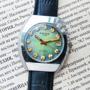 Vintage France Watch FESA LUXE Wristwatch Mens  France  1970&#39;s Manual Watch Mechanical  cal. France Ebauches 140 1B