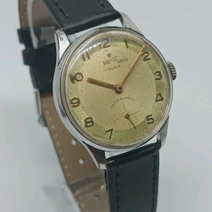Vintage Wrist Watch  OGNOL  Mechanical Men&#39;s Wristwatch cal. Unitas 6325 SWISS 1950&#39;s