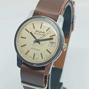 Vintage watch Glashutte Spezichron GUB 22 Rubis Automatic Wris twatch Mens 1970&#39;s RARE
