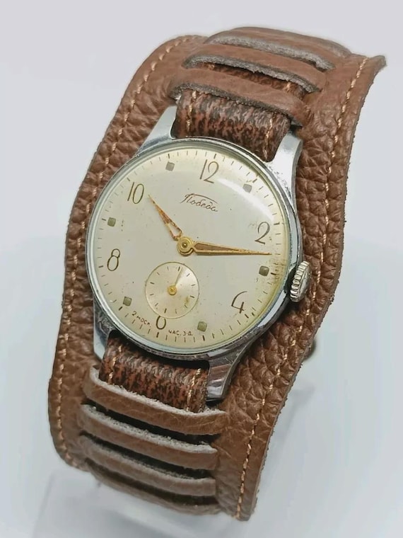 Vintage POBEDA Victory Watch, Soviet Mechanical Mens Watch, 1957, USSR