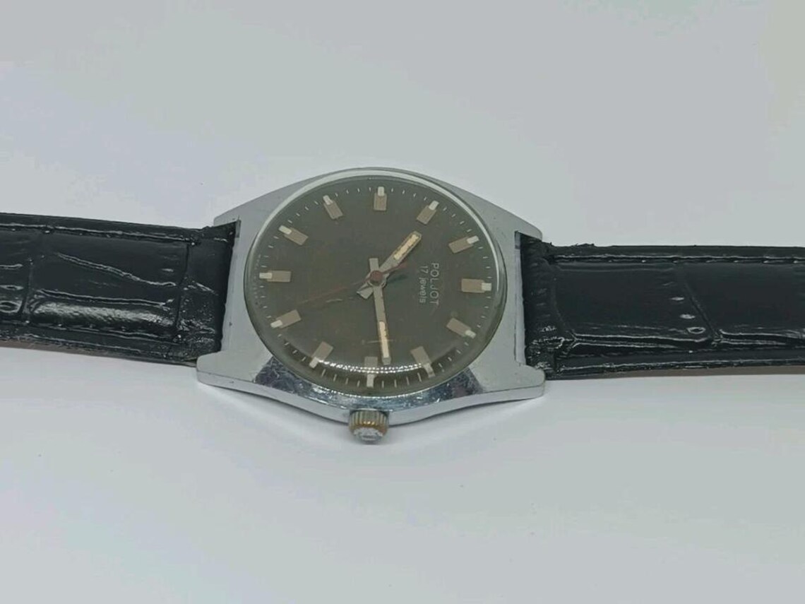 Vintage Wrist watch POLJOT  Mechanical  Men's Soviet Watch. USSR 1970s, photo 4 sur 5