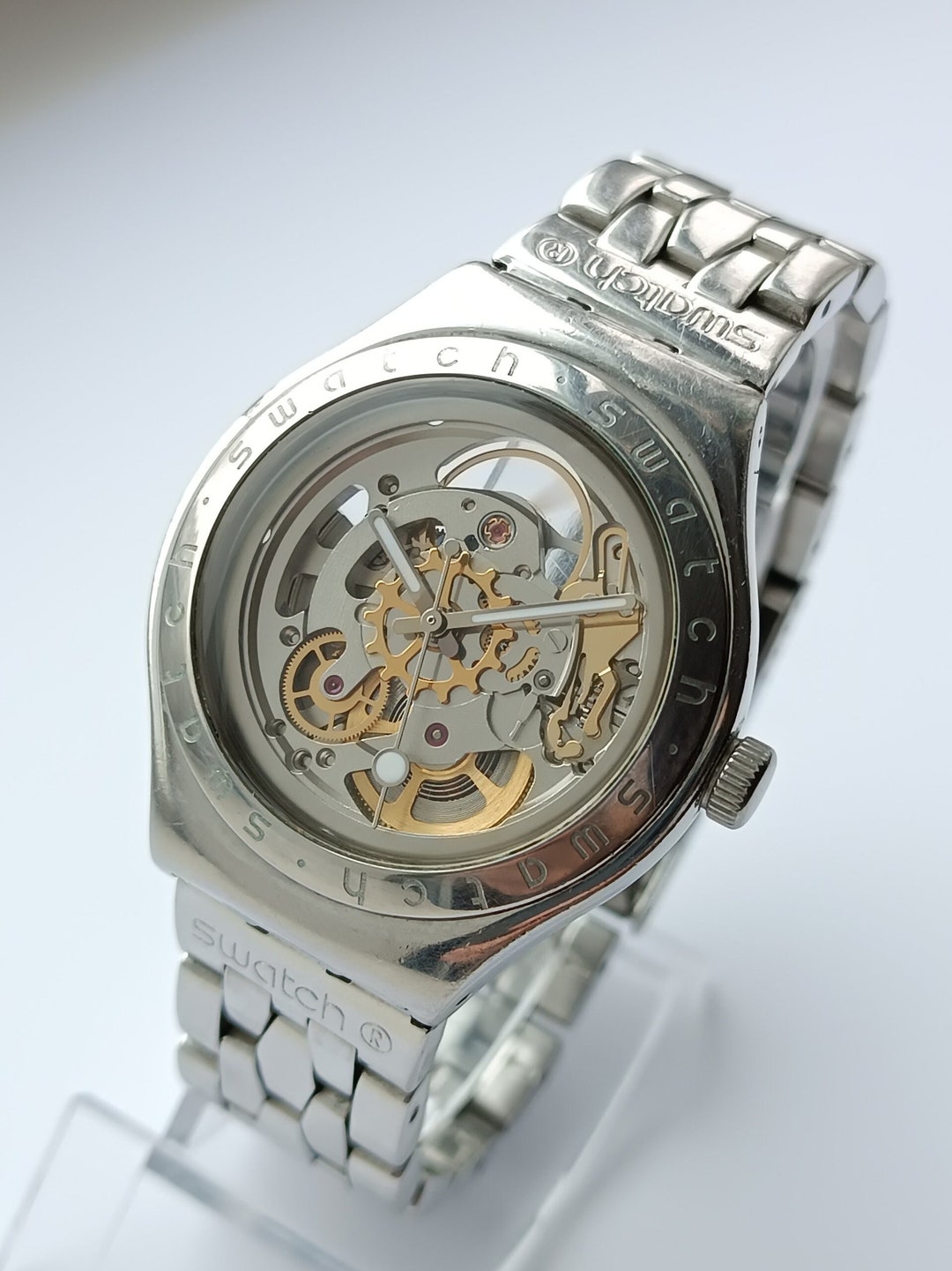 Vintage Watch SWATCH IRONY SKELETON Automatic Yas100 Eta - Etsy