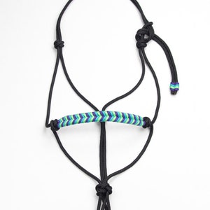 Custom Rope Halter With Braided Paracord Noseband | Custom Horse Halter | Rope Halter| Clinician Halter