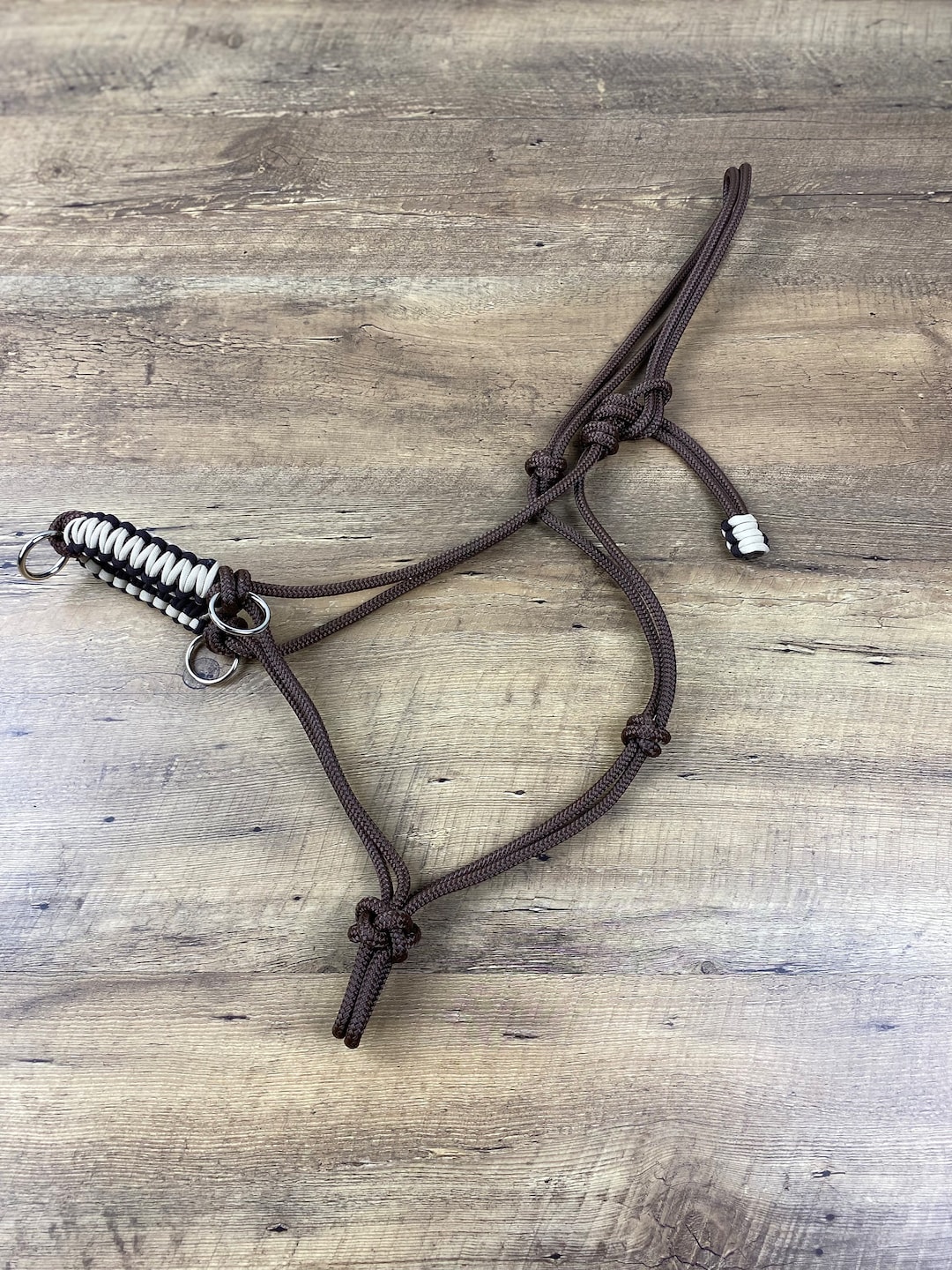 Custom Lunging Cavesson and Sidepull Rope Halter Rope Sidepull Bitless