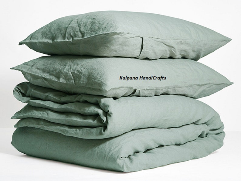 3 Piece Linen Bedding Set Stonewashed Linen Bedding Soft Etsy