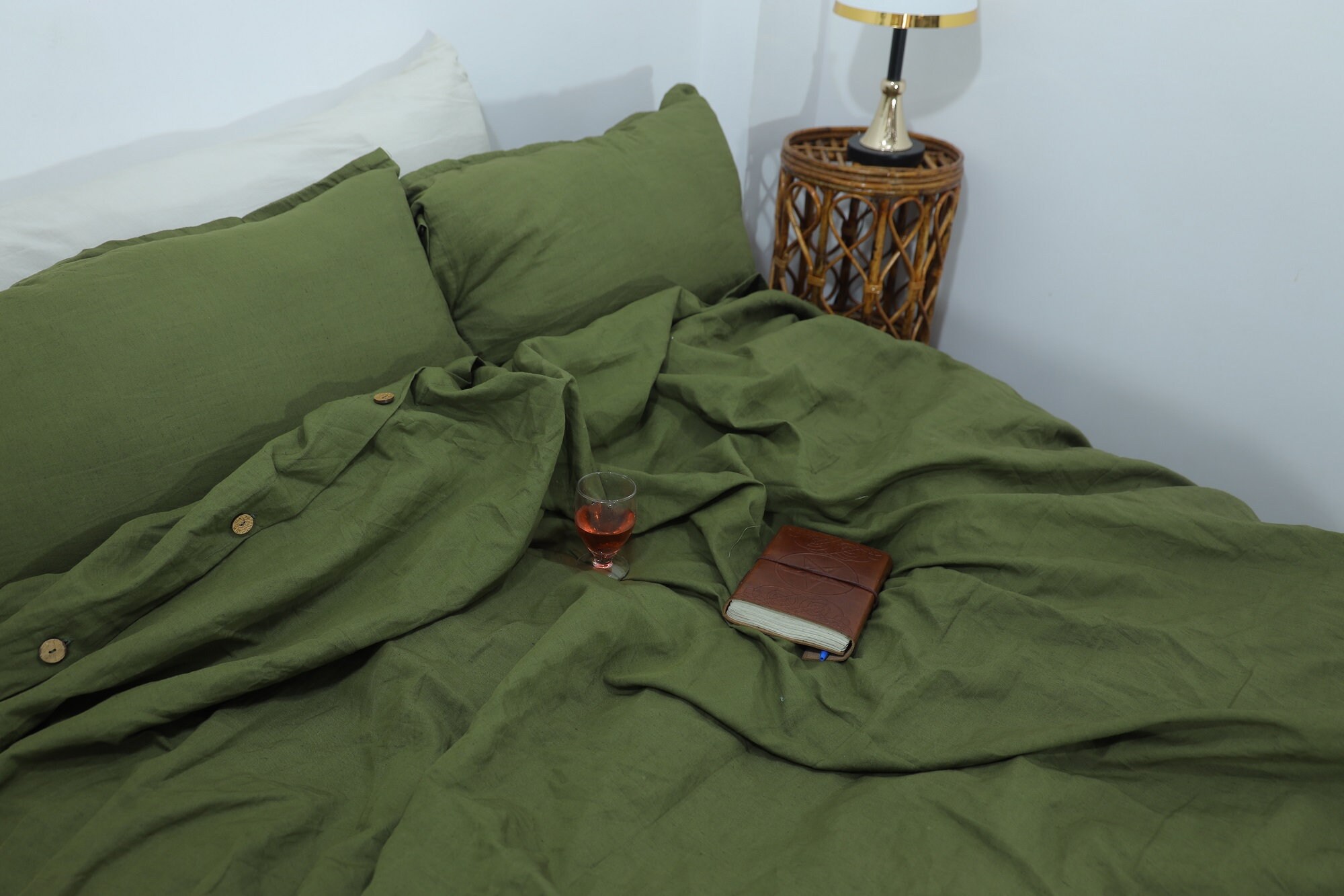 Luxury 100% Cotton Moss Green Flat Sheets – Comfort Beddings