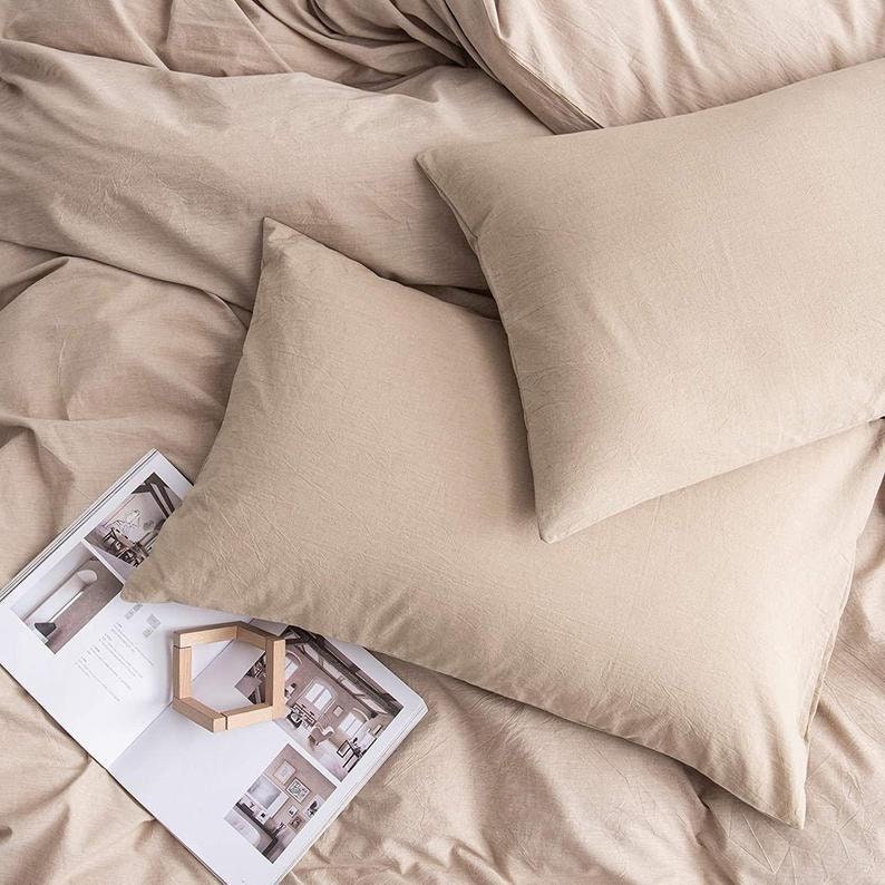 Beige Washed Linen Duvet Cover Stonewashed Duvet Cover 3 Etsy