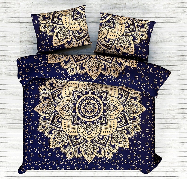 Bohemian Mandala 100 Cotton Duvet Cover Doona Quilt Bedding Etsy