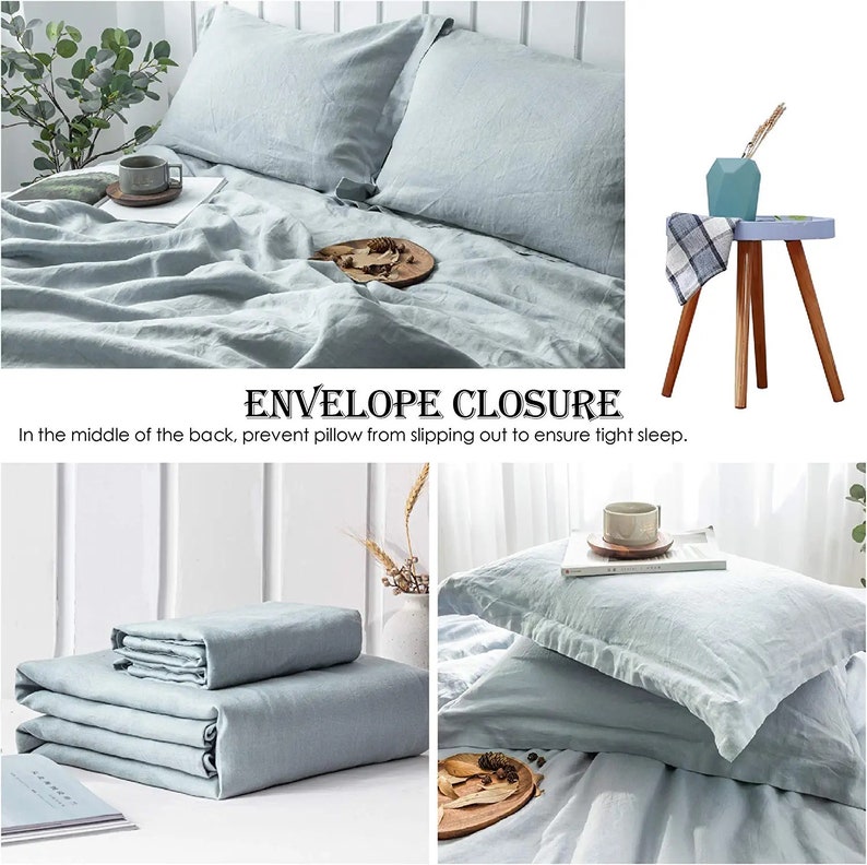 DUSTY BLUE LINEN Duvet Cover. Natural Stonewashed Linen Duvet Etsy