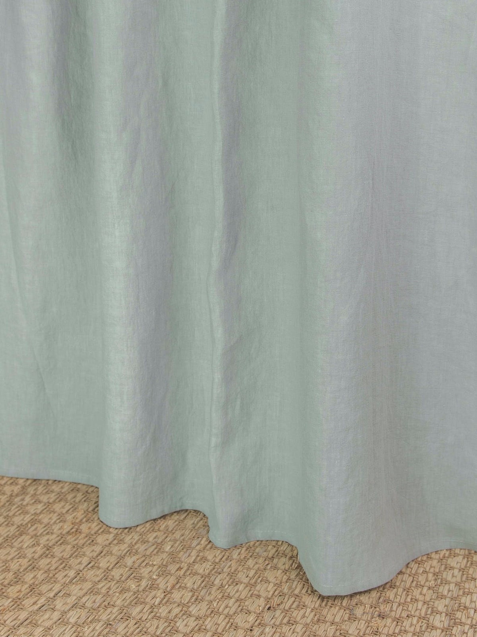 Sage Green Regular and Back Tab Top Cotton Curtains / 2 Panels Etsy