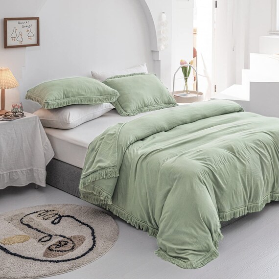 green quilt cover king