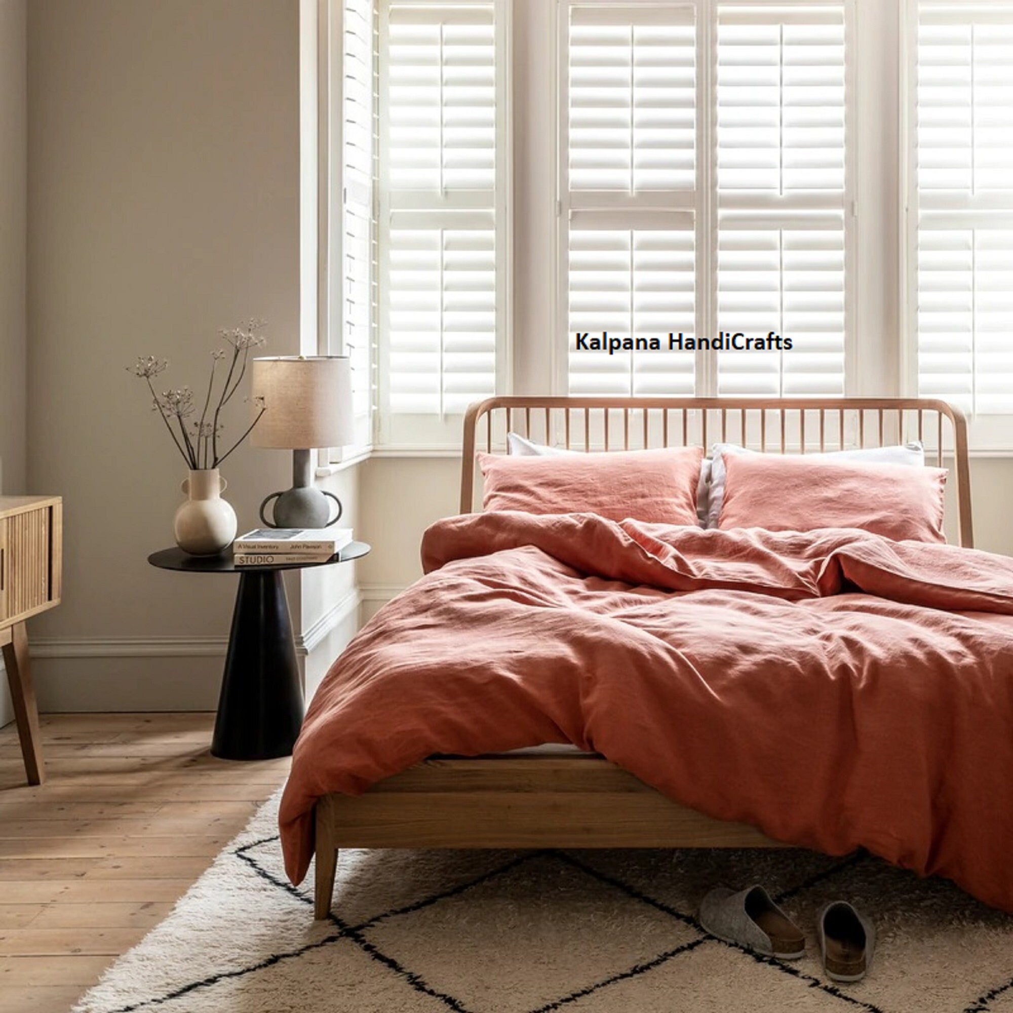 Burnt Orange Linen Duvet Cover Custom Size Linen Duvet Cover Etsy