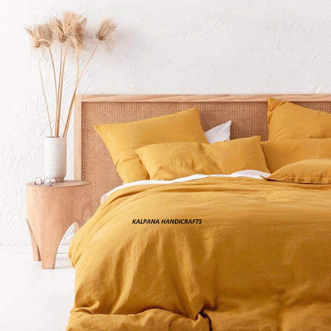Yellow Mustard Washed Cotton Duvet Cover King Queen Full Etsy